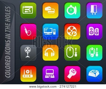 Electron Colored Icons In The Holes Easily Adapt To Any Background