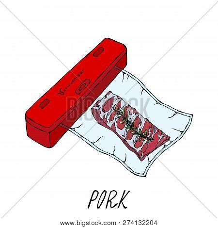 Vacuumizer Food Sealer. What Is Sous-vide. Slow Cooking Technology. Vacuum Packed Pork Ribs. Chief C