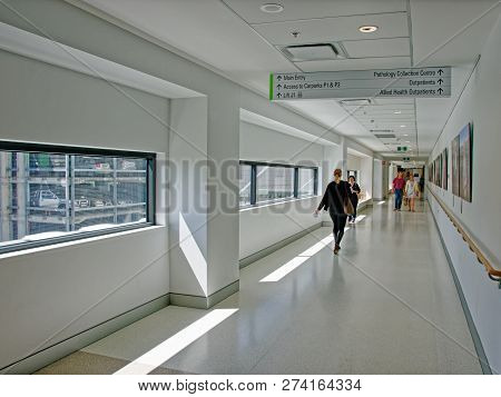 New South Wales, Australia - September 29, 2018: Construction And Building Work On Gosford Hospital 