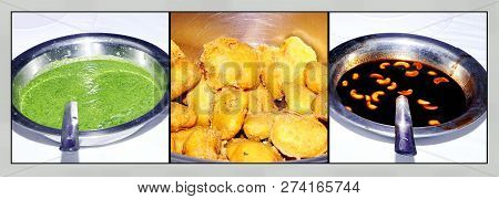 Indian Spicy Street Food Dal Vada Also Know As Moong Dal Vada, Pakoda, Pakode, Pakore, Moong Vada, P