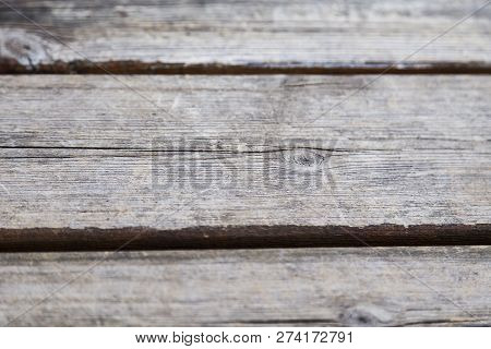 Orizontal Surface Of The Old Brown Wood Texture