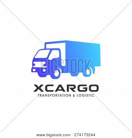 Cargo Delivery Services Logo Design. Truck Vector Icon Design