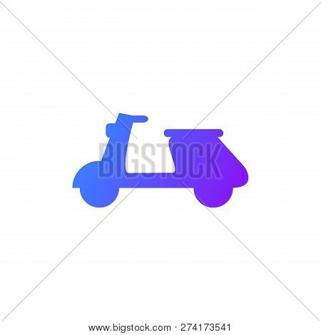 Scooter Delivery Icon Vector In Colorful Vibrant Style