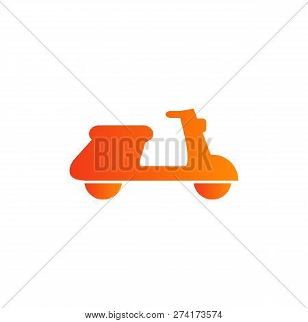 Scooter Delivery Icon Vector In Colorful Vibrant Style