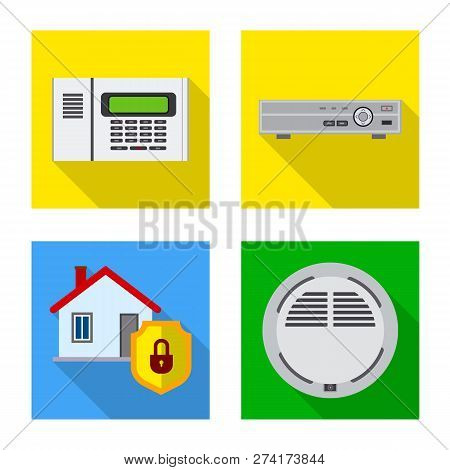 Vector Illustration Of Office And House Symbol. Set Of Office And System Vector Icon For Stock.