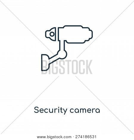 Security Camera Icon In Trendy Design Style. Security Camera Icon Isolated On White Background. Secu