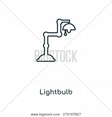Lightbulb Icon In Trendy Design Style. Lightbulb Icon Isolated On White Background. Lightbulb Vector