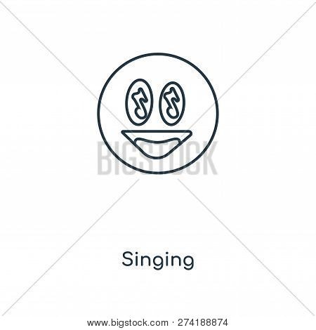 Singing Icon In Trendy Design Style. Singing Icon Isolated On White Background. Singing Vector Icon 