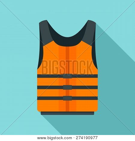 Life Jacket Icon. Flat Illustration Of Life Jacket Vector Icon For Web Design