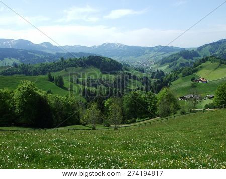 Pastures And Hills Of The Zürchersmühle Village - Canton Of Appenzell Ausserrhoden, Switzerland