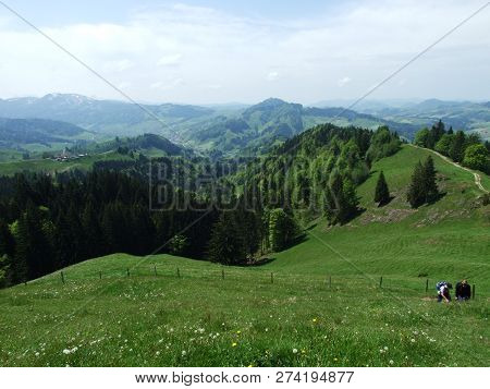 Pastures And Hills Of The Zürchersmühle Village - Canton Of Appenzell Ausserrhoden, Switzerland