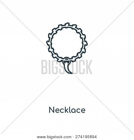 Necklace Icon In Trendy Design Style. Necklace Icon Isolated On White Background. Necklace Vector Ic