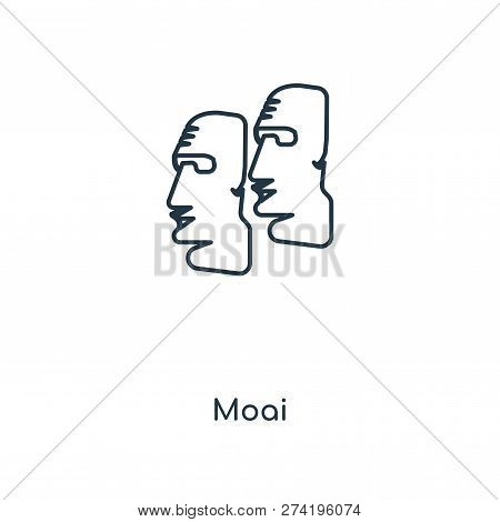 Moai Icon In Trendy Design Style. Moai Icon Isolated On White Background. Moai Vector Icon Simple An