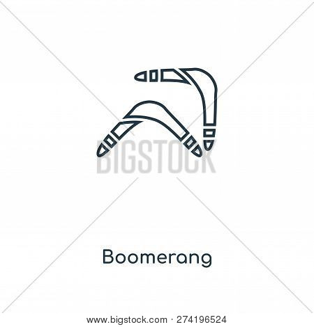 Boomerang Icon In Trendy Design Style. Boomerang Icon Isolated On White Background. Boomerang Vector