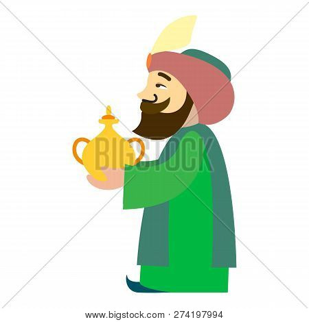 Arabian King Balthazar Icon. Cartoon Of Arabian King Balthazar Vector Icon For Web Design Isolated O