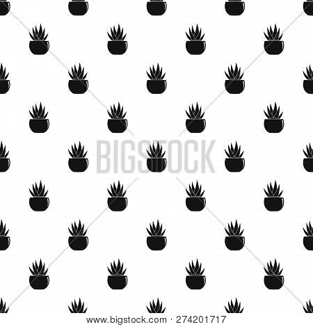 Round Pot Aloe Pattern Seamless Vector Repeat Geometric For Any Web Design