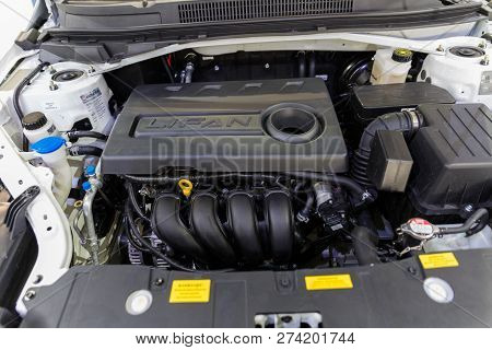 Novokuznetsk. Russia. 18.04.2018. Presentation Of Chinese Car Lifan X70