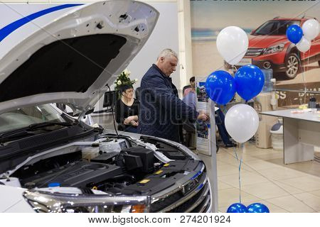 Novokuznetsk. Russia. 18.04.2018. Presentation Of Chinese Car Lifan X70