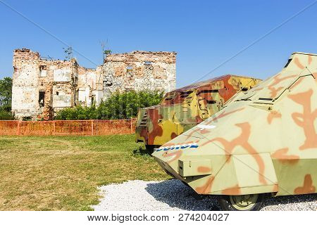Tanks Display At The Museum Of Army Collections From The Croatian Homeland War