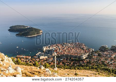 Aerial View Of Dubrovnik From Srd Mountain