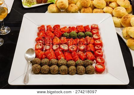 The Mixed Vegetables On The White Plate