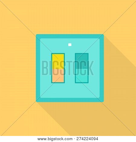 Electric Light Switch Icon. Flat Illustration Of Electric Light Switch Vector Icon For Web Design
