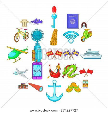 Beyond The Sea Icons Set. Cartoon Set Of 25 Beyond The Sea Vector Icons For Web Isolated On White Ba