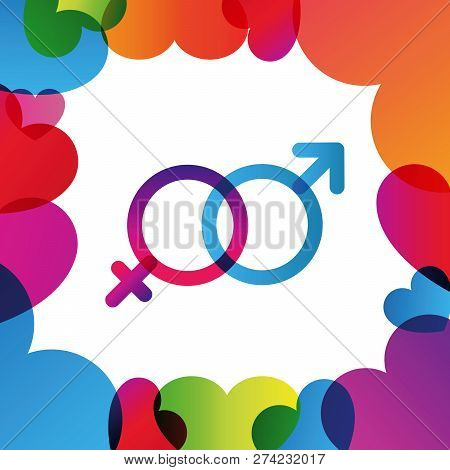 Valentine Day Instagram Card In Trendy Color Transition Style