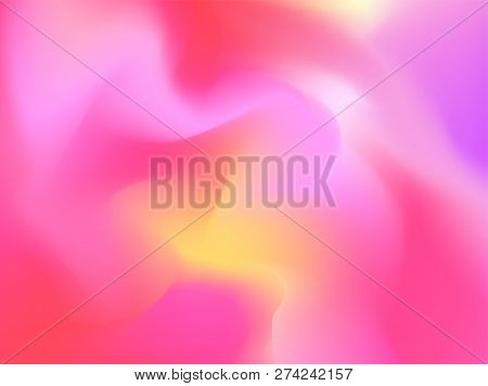 Colored Fluid Graphic Composition Wallpaper. Abstract Blurred Gradient Mesh Background. Colorful Smo
