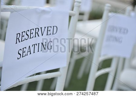 Reserved Seats At Wedding Ceremony.reserve Places At The Jewish Wedding