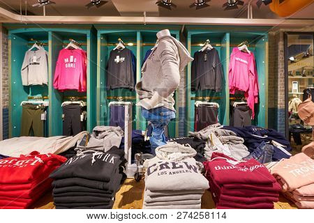 ROME, ITALY - CIRCA NOVEMBER, 2017: interior shot of Alcott store in Rome. 
