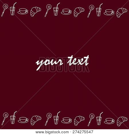 Background For Text, With Elements Of Breakfast