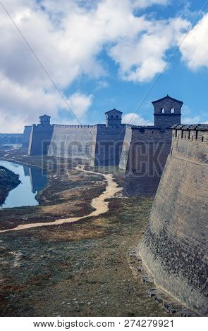 Pingyao City Wall - Shanxi, China. The Walls Surrounding The City Of Pingyao Were First Built In The