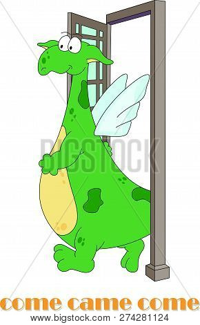 Irregular English Verb To Come With Funny Dragon