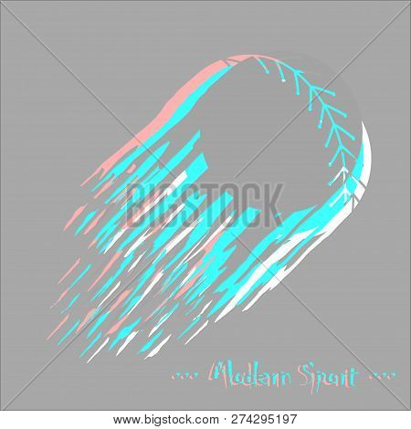 Creative Baseball Vector Background. Modern Sport Illustration.