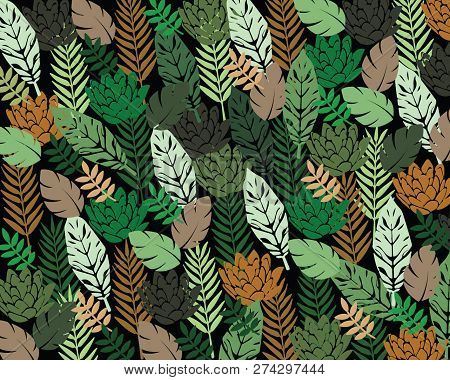 Fall Brown Green Yellow Leaves Illustrations Background Jpeg
