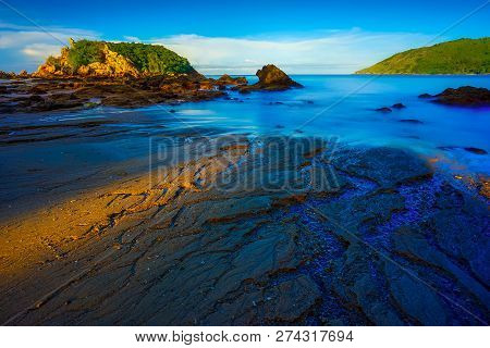 Yanui Beach with sunrise.This is beautiful and peaceful place located in Phuket, Thailand.