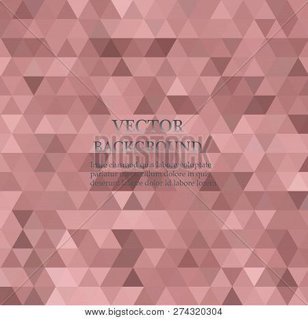 Dark Blue, Red Vector Polygon Abstract Backdrop. Glitter Abstract Illustration With An Elegant Trian
