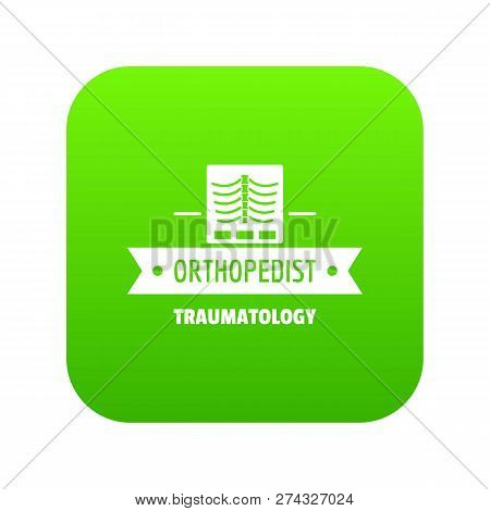 Orthopedic Prosthesis Icon Green Isolated On White Background