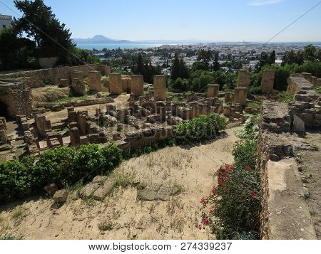 Carthago Ruins Of Capital City Of The Ancient Carthaginian Civilization. Unesco World Heritage Site.