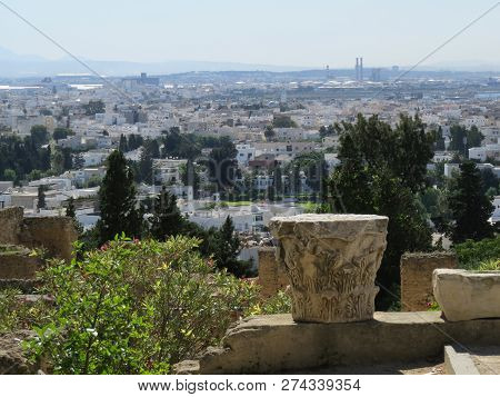 Carthago Ruins Of Capital City Of The Ancient Carthaginian Civilization. Unesco World Heritage Site.