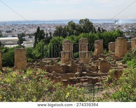 Carthago Ruins Of Capital City Of The Ancient Carthaginian Civilization. Unesco World Heritage Site.