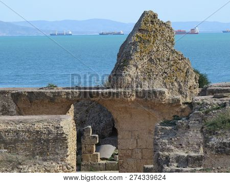 Carthago Ruins Of Capital City Of The Ancient Carthaginian Civilization. Unesco World Heritage Site.