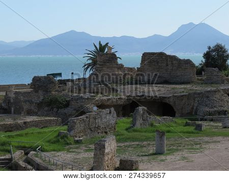 Carthago Ruins Of Capital City Of The Ancient Carthaginian Civilization. Unesco World Heritage Site.