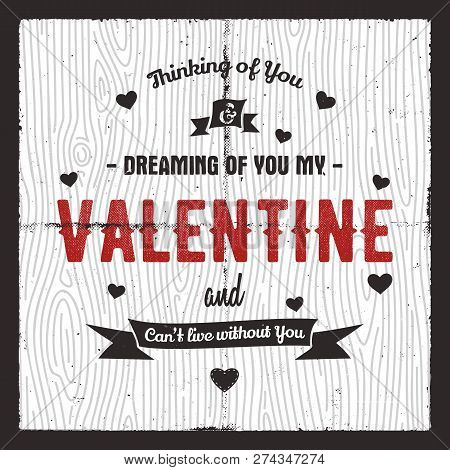 Happy Valentines Day Card. Love Graphics Banner And Background With Hearts And Text - Dreaming Of Yo