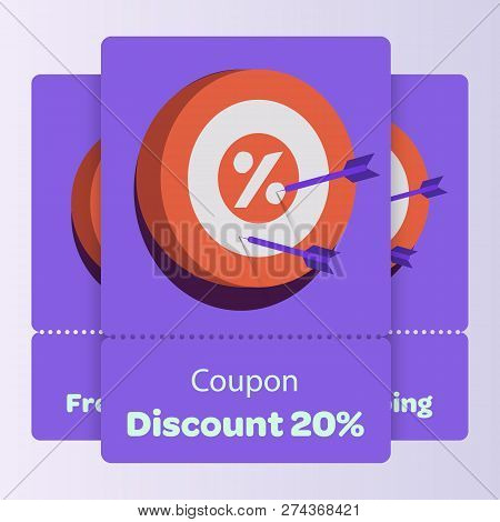 Coupon Promotion With Vector Illustration Flat Design