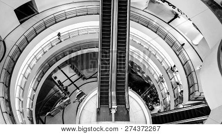 Bangkok, Thailand - January 11, 2018: Bangkok Art And Culture Center Interior, Good View From The To