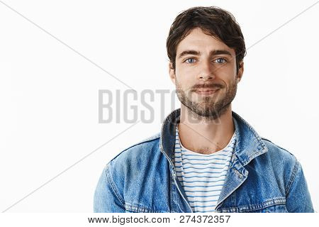 Handsome Guy Feeling Confident And Upbeat Getting Ready For Interview Smiling Sincere And Self-assur