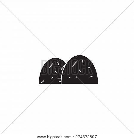 Bay Hales Black Vector Concept Icon. Bay Hales Flat Illustration, Sign