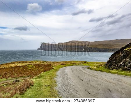 Cliffs Seen From Lower Milovaig During The Autumn Storm Callum - Isle Of Skye, Scotland